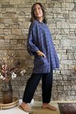 Porto Button Back Breton Tunic French Navy 
